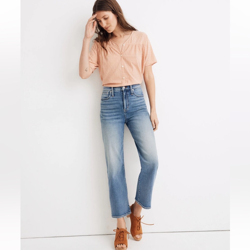 Madewell Slim Wide-Leg Crop in Reggie Wash